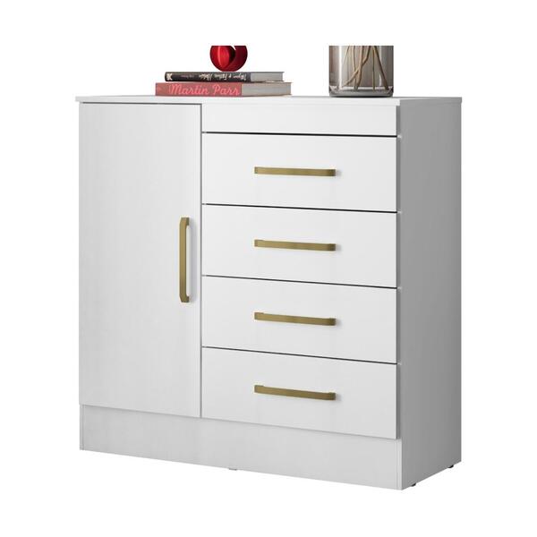 Cômoda Com 1 Porta E 4 Gavetas Multimóveis Cr40115