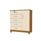 Cômoda Com 1 Porta E 5 Gavetas Verona Noce/perola