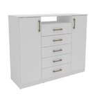Cômoda Com 2 Portas E 5 Gavetas Quebec Branco
