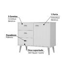 Cômoda Com 3 Gavetas E 1 Porta - Branco