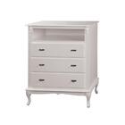 Cômoda Com 3 Gavetas E Pés Luiz Xv Madeira Taeda - Nude