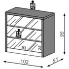 Cômoda Com 3 Gavetas Tw30 Dalla Costa