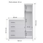 Cômoda Com 4 Gavetas Cm4141 Branco - Decibal Móveis