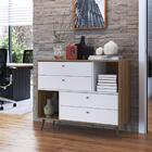 Cômoda Com 4 Gavetas E 2 Nichos  110cm