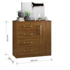 Cômoda Com 4 Gavetas Genebra Rovere