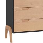 Cômoda Com 4 Gavetas - Grafite/pinus