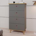 Cômoda Com 4 Gavetas Hirakata Ônix Mel