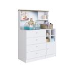 Comoda Com 4 Gavetas, Porta E Espelho House Branco - Art In M