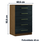 Cômoda Com 5 Gavetas Juju Aramóveis