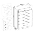 Cômoda Com 5 Gavetas Multimóveis Cr40116