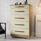 Cômoda Com 5 Gavetas Nova Iorque Mel Pérola