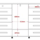 Cômoda Com Cabideiro Ipanema Amêndoa Com Off White - Lukaliam