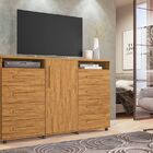 Cômoda Com Cabideiro Ipanema Amêndoa - Lukaliam Móveis