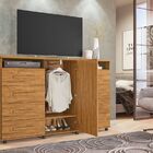 Cômoda Com Cabideiro Ipanema Amêndoa - Lukaliam Móveis