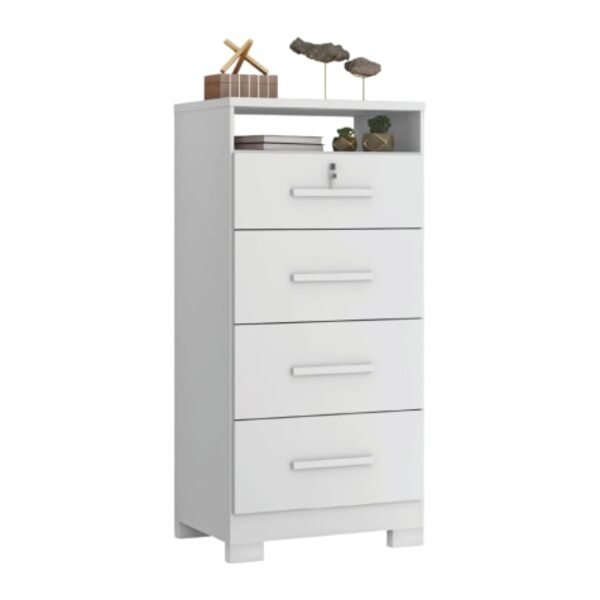 Cômoda Com Chave 4 Gavetas Primordial Max Zanzini