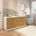 Cômoda Com Escrivaninha Em L Com 6 Gavetas Leonie Yescasa Bra