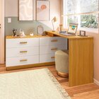 Cômoda Com Escrivaninha Em L Com 6 Gavetas Leonie Yescasa Fre