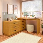 Cômoda Com Escrivaninha Em L Com 6 Gavetas Leonie Yescasa Fre