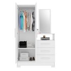 Cômoda Com Espelho 1 Porta 3 Gavetas Nt 5165  Branco New