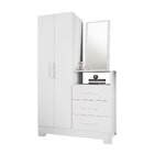 Cômoda Com Espelho 1 Porta 3 Gavetas Nt 5165  Branco New