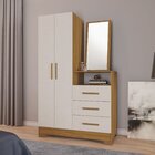 Cômoda Com Espelho 1 Porta 3 Gavetas Nt 5165  Freijó Trend/of