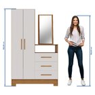 Cômoda Com Espelho 1 Porta 3 Gavetas Nt 5165  Freijó Trend/of