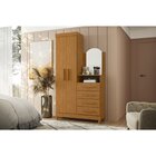 Cômoda Com Espelho 2 Portas 4 Gavetas Capri Cinamomo