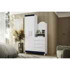 Cômoda Com Espelho 2 Portas 4 Gavetas Capri Quadriflex - Bran