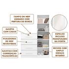 Cômoda Com Espelho 4 Gavetas 1 Porta Branco Betina Shop Jm