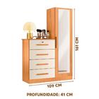 Cômoda Com Espelho 4 Gavetas 1 Porta Carvalho Grife Off White