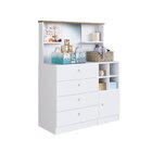 Cômoda Com Espelho 4 Gavetas 1 Porta House  Branco