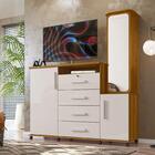 Cômoda Com Espelho 4 Gavetas Freijó Off White Copacabana Luka