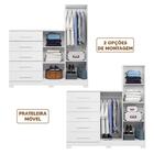 Cômoda Com Espelho 5 Gavetas 2 Portas Branco Neo Shop Jm