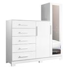 Cômoda Com Espelho 5 Gavetas 2 Portas Branco Neo Shop Jm