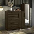 Cômoda Com Espelho 5 Gavetas 2 Portas New Master Albatroz