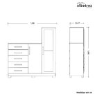 Cômoda Com Espelho 5 Gavetas 2 Portas New Master Cacau