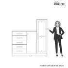 Cômoda Com Espelho 5 Gavetas 2 Portas New Master Cacau