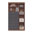 Cômoda Com Espelho 6 Gavetas 1 Porta Tiajin Jatobá Grafite