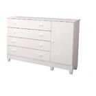 Cômoda Com Fraldário Taís Branco Brilho