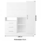 Cômoda Com Painel 1 Porta 3 Gavetas Branco 1045 - Soluzione