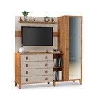 Cômoda Com Painel De Tv Integrado + Espelho - Maldivas