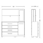 Cômoda Com Painel Para Tv Até 43 Polegadas 4 Gavetas 2 Portas