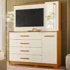 Cômoda Com Painel Para Tv Até 43 Polegadas 4 Gavetas 2 Portas