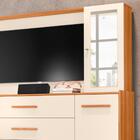 Cômoda Com Painel Para Tv Até 43 Polegadas 4 Gavetas Carvalho