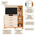 Cômoda Com Painel Para Tv Até 43 Polegadas 4 Gavetas Carvalho