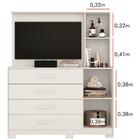 Cômoda Com Painel Para Tv Ilhabela 2 Pt 4 Gv Branca