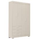 Cômoda Com Porta E Guarda Roupa 4 Portas Infantil Zaki Areia