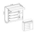 Cômoda Com Porta Jóia 5 Gavetas Avena Lume Demartez