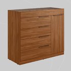 Cômoda Com Porta Joia 5 Gavetas Lume Nogueira Touch