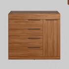 Cômoda Com Porta Joia 5 Gavetas Lume Nogueira Touch